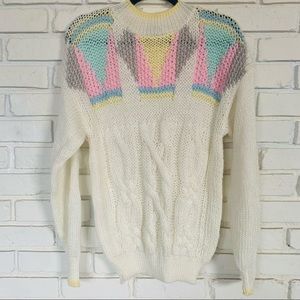 Retro Pastel Knit Sweater
